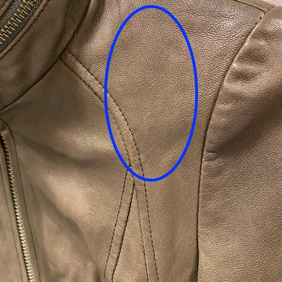 Mackage Brown Lamb Leather Jacket with Hidden Hood - Picture 12 of 14